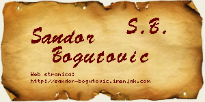 Šandor Bogutović vizit kartica